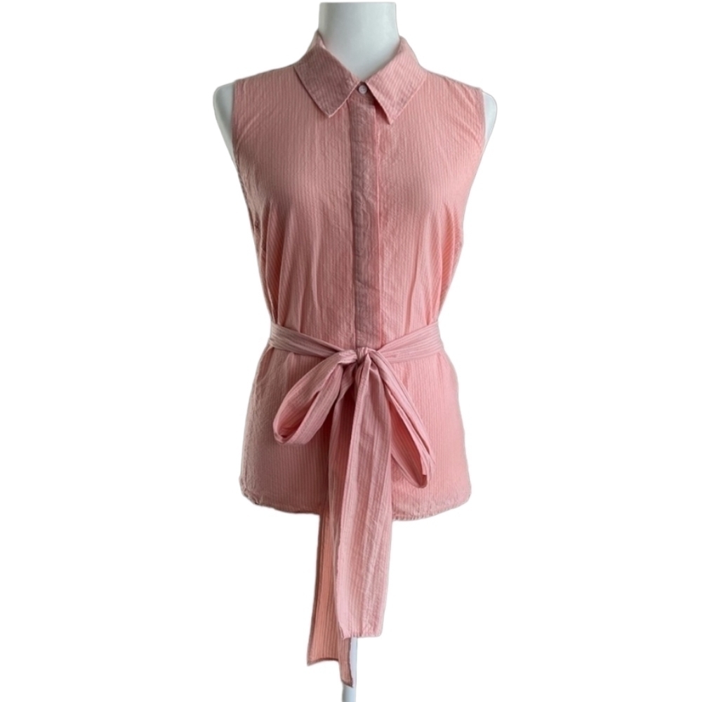 𝅺LANE BRYANT LADIES SLEEVELESS BUTTON UP BLOUSE- 14